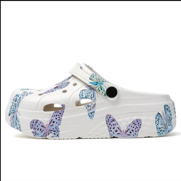 Clogs Casual New printed slippers beach sandals thick soles Garden shoes - Picture 2 of 2